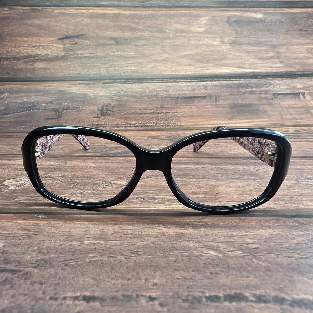 Kate Spade Cheyenne/P/S Black Rose Gold Foil Eyeglass Frames Women 55-16-130